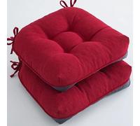 WMYZJST Juego De Cojines para Sillas De Comedor (2, 4 O 6 Piezas), con Correas Y Base Antideslizante, 40 X 40 Cm, Ideales para JardíN, Sala De Estar, Oficina Y Patio. E,6pcs(40 * 40cm)