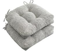 WMYZJST Juego De Cojines para Sillas De Comedor (2, 4 O 6 Piezas), con Correas Y Base Antideslizante, 40 X 40 Cm, Ideales para JardíN, Sala De Estar, Oficina Y Patio. C,2pcs(40 * 40cm)