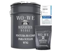 WO-WE Pintura 2K Suelos de Hormigón Garajes Revestimiento Resina Epoxi W702 Gris guijarro - 2,5Kg