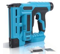 WODHMIEY 18GA Pistola de clavos inalámbrica con batería, clavador de 2 en 1, compatible con Makita 21V, profundidad ajustable, luz LED, incluye 1000 clavos + 1000 grapas, para trabajos de bricolaje en