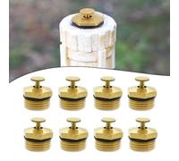 Wodsty 8 cabezales de aspersor de latón G1/2 para 360 grados ajustables | Pack de 8 boquillas de latón G1/2 para riego de jardín ajustable a 360 grados