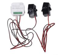 Wodsty Contador de energía compatible con Tuya, bidireccional de 1-2 canales, monitor en tiempo real para factor de potencia actual de voltaje, incluye pinza de corriente, ABS blanco (2 vías)