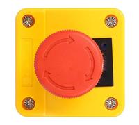 Wodsty Interruptor de emergencia de 10 A, 600 V, IP44, 1NC, interruptor de cabeza de seta XB2-BS542 para control de máquina