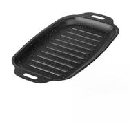 Wodsty Molde rectangular antiadherente de acero al carbono para pescado | Bandeja rectangular antiadherente para asar pescado, bandeja de horno de acero al carbono con asas