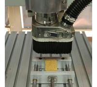 Wodsty Tapa de aspiración de husillo doble para fresadora CNC de 80 mm | Cepillo de nailon de 80 mm para cubierta de husillo en máquina de grabado CNC, cepillo doble para puerta