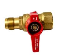 Wodsty Válvula de bola de gas de latón 1/2 pulgada NPT rosca hembra con 90 | Válvula de bola de gas de latón de 1/2 pulgadas, válvula de gas con mango de apertura rápida, rosca interior NPT