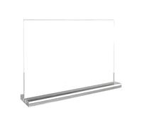 WOFDALY Portacarteles Acrílico Transparente en Forma de T Doble Cara Expositor de Mesa Marco para Menú Porta Tarjetas Tienda Oficina,10cm×15cm Horizontal
