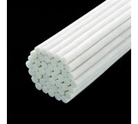WOFDALY Varilla de Fibra de Vidrio Blanca 1m Barra sólida GFRP Ligera rígida Varilla de Soporte 2 Unidades por Paquete para Estructura alineación Manualidades construcción,1mm