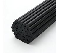 WOFDALY Varilla de Fibra de Vidrio Negra 1m Barra sólida GFRP Ligera Resistente 2 Unidades por Paquete Soporte Plantas jardín DIY Manualidades Industrial,8mm