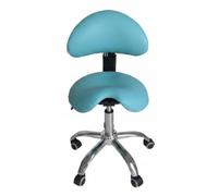 Woideklu Asiento Giratorio Médico Silla Ajustable Ergonómica Respaldo Tapizado Asiento Montura Ruedas Multidireccionales sin Marcas Adecuado para Clínicas, Azul Cielo