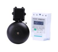 Woideklu Timbre Eléctrico Escolar, Timbre Automático Portátil, Fabricado en Hierro Fundido con Placa Engrosada, Fácil de Instalar, Funciona con, 8 Inch
