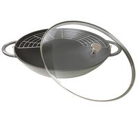Wok 37 cm, gris grafito, hierro fundido, Staub