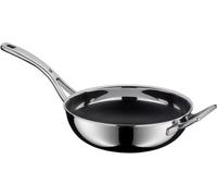 Wok de inducción con base de acero inoxidable de 28 cm, superficie con textura de miel, distribución uniforme del calor, revestimiento antiadherente, apto para todas las fuentes de calor