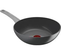 Wok de inducción de cerámica, 28 cm, fabricado con aluminio reciclado, con tecnología Thermo-Signal, libre de PFAS, color gris