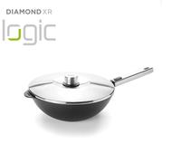 Wok DIAMOND PRO XR LOGIC, 28 cm, con tapa, mango desmontable, WOLL