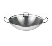 Wok KUMNING, 36 cm, con tapa de cristal, Fissler