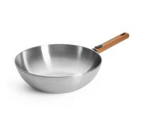 Wok LOGIC STEEL 30 cm, con mango extraíble, acero inoxidable, WOLL