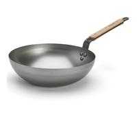 Wok MINERAL B BOIS 28 cm, plateado, acero, de Buyer