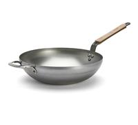 Wok MINERAL B BOIS 32 cm, plateado, acero, de Buyer