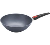 Wok y sartén antiadherentes Woll Diamond Lite: mango desmontable, diámetro de 30 cm, altura de 10 cm, capacidad de 3,7 litros. Compatible con cocinas de vitrocerámica, gas, eléctricas y halógenas