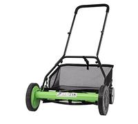 WOLEGM Cortadora de césped manual, cortadora de césped manual para hasta 500 m², ancho de corte de 50 cm, cortadora de césped extraíble con bolsa de recogida, altura de corte ajustable de 3,4 a 6,4 cm