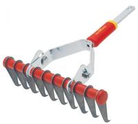 Wolf-garten ug-m 3 rastrillo de césped rojo, plata