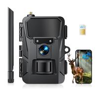 WOLFANG Cámara Celular 4G LTE para Vida Silvestre, Conecta Nationwide 4G LTE, cámara de Rastro Celular 2K 48MP con Control de aplicación, súper visión Nocturna, Pantalla TFT de 2 pies, Disparador de