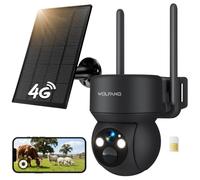 WOLFANG Câmara de Vida selvagem, Celular 4G LTE alimentada por energia Solar com visualização de 2,5 K de vídeo ao Vivo, inclinação de 355°, Ajuste Remoto de 90°