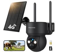 WOLFANG Câmara de Vida selvagem, Celular 4G LTE alimentada por energia Solar com visualização de 2,5 K de vídeo ao Vivo, inclinação de 355°, Ajuste Remoto de 90°
