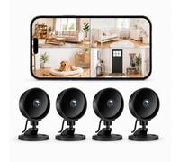 WOLFANG Cámara Vigilancia WiFi Interior 1080P, Cámara de Seguridad Interior con Visión Nocturna, Detección de Movimiento, Audio Bidireccional, Compatible con Alexa & Google Home, Solo WiFi 2,4 GHz