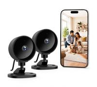 WOLFANG Cámara Vigilancia WiFi Interior 1080P, Cámara de Seguridad Interior con Visión Nocturna, Detección de Movimiento, Audio Bidireccional, Compatible con Alexa & Google Home, Solo WiFi 2,4 GHz