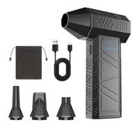 WOLFANG Soplador de aire eléctrico inalámbrico de 110000 rpm, Aire Comprimido Limpieza PC Soplador de Aire, mini soplador ajustable de 3 engranajes con carga rápida para PC, Limpieza Coche