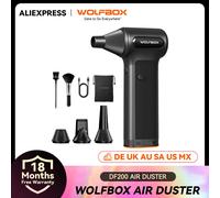 WOLFBOX DF200 Soplador de Aire Portátil, Ventilador, 320g de Presión de Aire, Batería Extraíble para Auto/Hogar/Exterior DF200