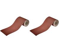 wolfcraft 1741000 (L) rollo papel abrasivo, con velcro auto-adhesivas, grano 120 PACK 1, 4mx115, plata (Paquete de 2)