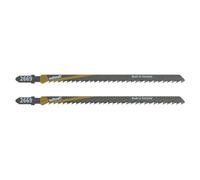 wolfcraft 2 hojas de sierra de calar de HCS, vástago T, madera, corte basto I 2669000