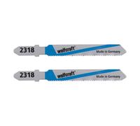 Wolfcraft - 2 Hojas de Sierra de Calar HSS 50mm, Vástago en T para Metal y Chapa, Corte Profundo 1-3 mm, Longitud de Trabajo 50 mm