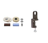 Wolfcraft 2179000Juego profesional de pulido para metales, plástico, marmol etc. contenido + 4802000soporte para taladros de plástico para taladro Ø 43 mm