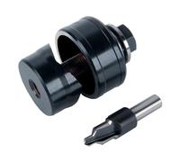 wolfcraft 2x Sierra de Corona para Grifos, Ø 32 mm, Acero Inoxidable | Juego de dos punzones de chapa para perforar fregaderos de forma precisa. Calidad Made in Germany. Art. No. 3761000
