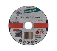 wolfcraft 3 discos de corte para acero inoxidable, extrafinos, Ø 115 mm I 8460000 I Discos de corte para cortar piezas de acero inoxidable
