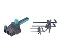 Wolfcraft 4640000 - Maestro guía de ensamblaje de plástico - Ø 6, 8, 10 mm & CON:P B25665 Set sargentos 4 Piezas