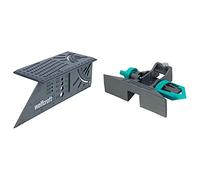 Wolfcraft 5221000 gramil para metros plegables, para trazar y dibujar piezas de trabajo PACK 1, Negro y verde + 5208000 - Escuadra (Regla) 3D