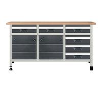 Wolfcraft 8079000 (L) banco 161 cm 2 x puerta + 1 modulo 4 cajones M PACK 1