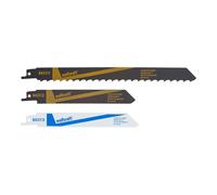Wolfcraft 8437000 Hojas de Sierra de Sable para Madera, Plástico, Metal (Pack 3 uds)