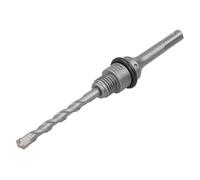 wolfcraft Adaptador SDS-Plus con broca centradora, Ø 8 mm, 110 mm I 5428000 I Accesorios para coronas de perforación con broca de carburo