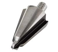 wolfcraft Broca cónica para chapa HSS, Ø 8-31 mm, vástago redondo I 2519000 I Para el taladrado y el desbarbado de metal y plástico sin escalonamientos