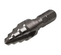 wolfcraft Broca escalonada HSS, Ø 4-10 mm, vástago hexagonal I 2555000 I Para el taladrado y el desbarbado de metal y plástico de forma escalonada