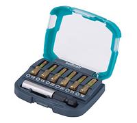 wolfcraft Caja de puntas de diamante, TORX® (T 10-30), 7 piezas I 2964000 I 6 puntas con recubrimiento de diamante para una larga vida útil, de diferentes tamaños, incl. portapuntas