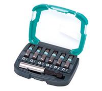 wolfcraft Caja de puntas de estrella (PZ 1-3), 7 piezas I 2977000 I 6 puntas Solid de diferentes tamaños, incl. portapuntas