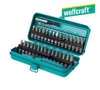 Wolfcraft Caja de puntas – 32 piezas (PH/PZ, TORX® agujero/hexágono) con portapuntas y atornillador