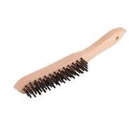 Wolfcraft Cepillo Metálico de Mano Acero 4 Filas Mango Madera 280mm